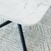 close up of the contemporary coffee tables corner